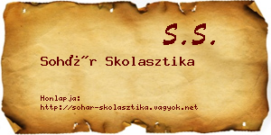 Sohár Skolasztika névjegykártya